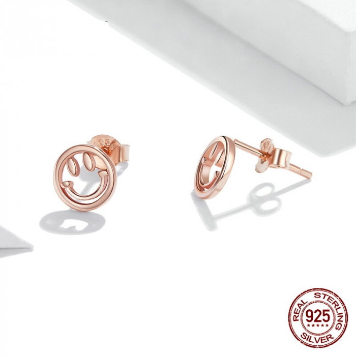 Cercei argint fete zambitoare placati cu aur roz [3]