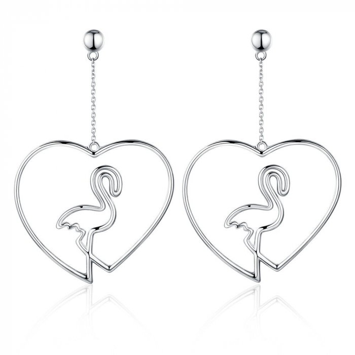Cercei argint Flamingo Love [1]