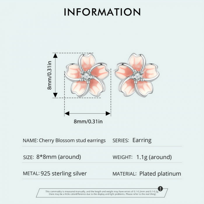 Cercei argint floare de cires [10]