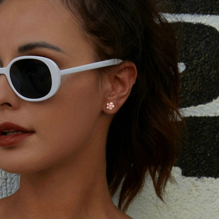 Cercei argint floare de cires [2]