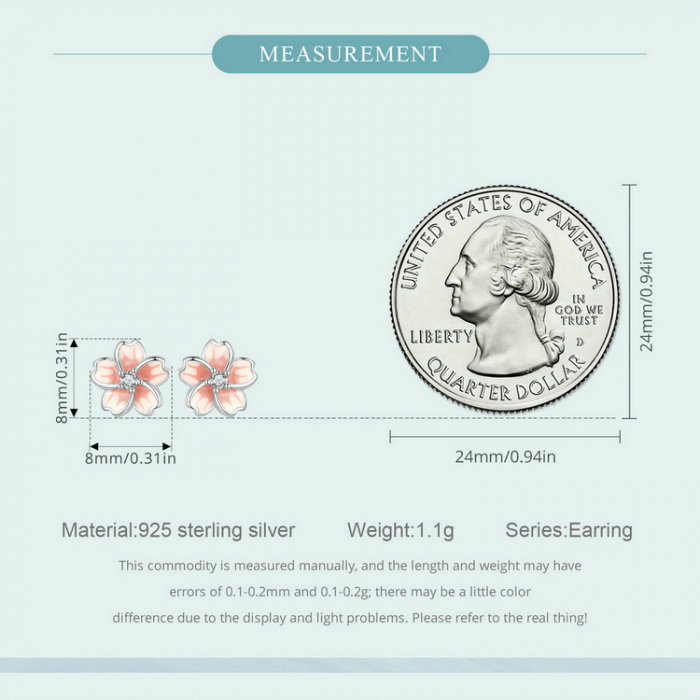 Cercei argint floare de cires [11]