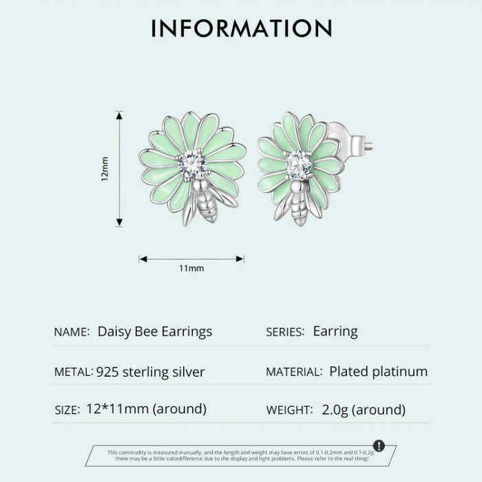 Cercei argint floare si albinuta [12]