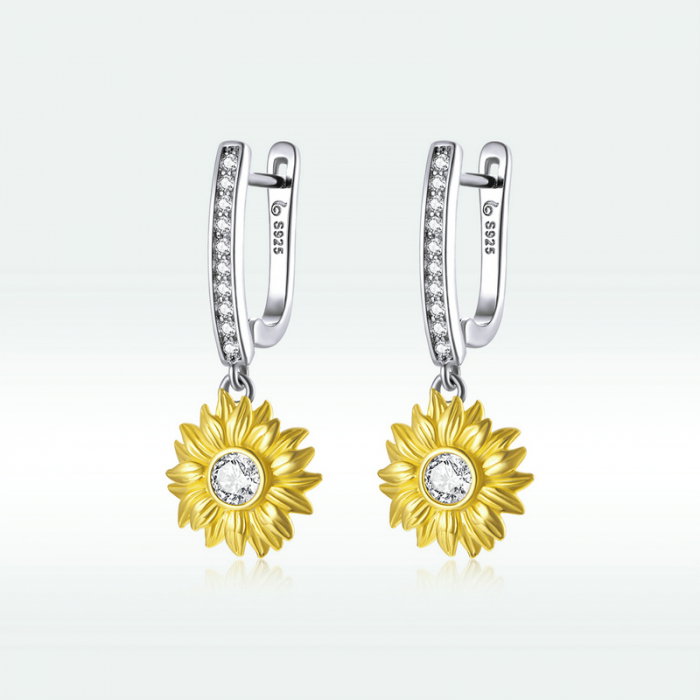 Cercei argint floarea soarelui [9]