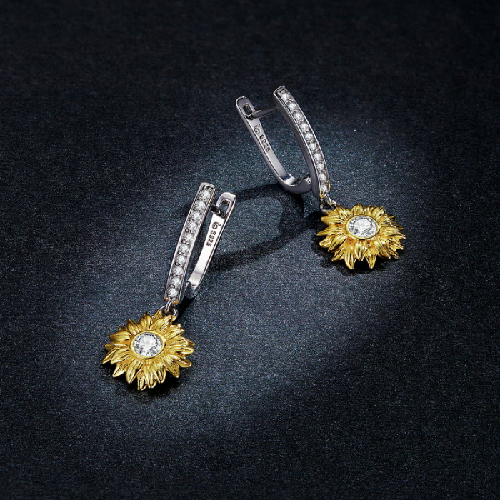 Cercei argint floarea soarelui [7]