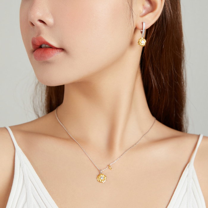 Cercei argint floarea soarelui [11]