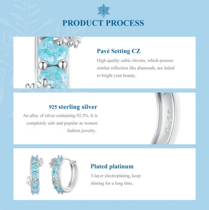 Cercei argint flori de gheata [10]