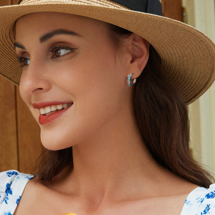 Cercei argint flori de gheata [2]