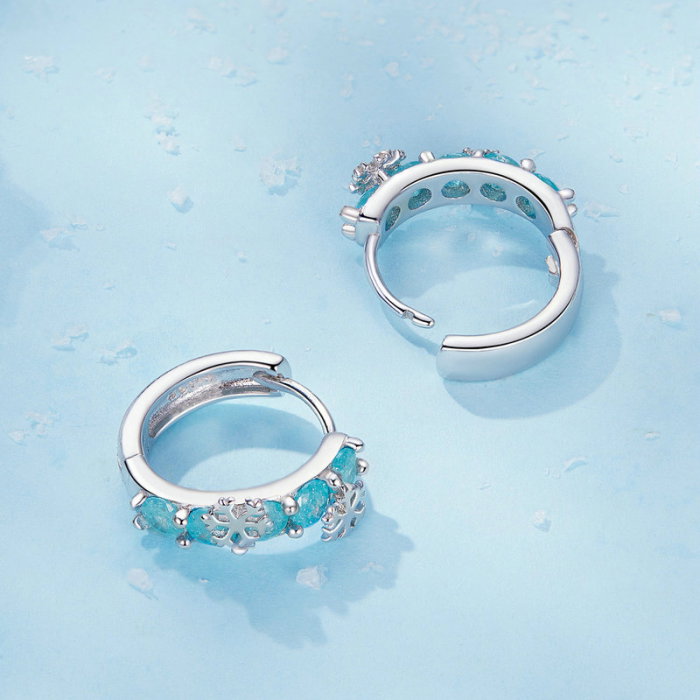 Cercei argint flori de gheata [4]