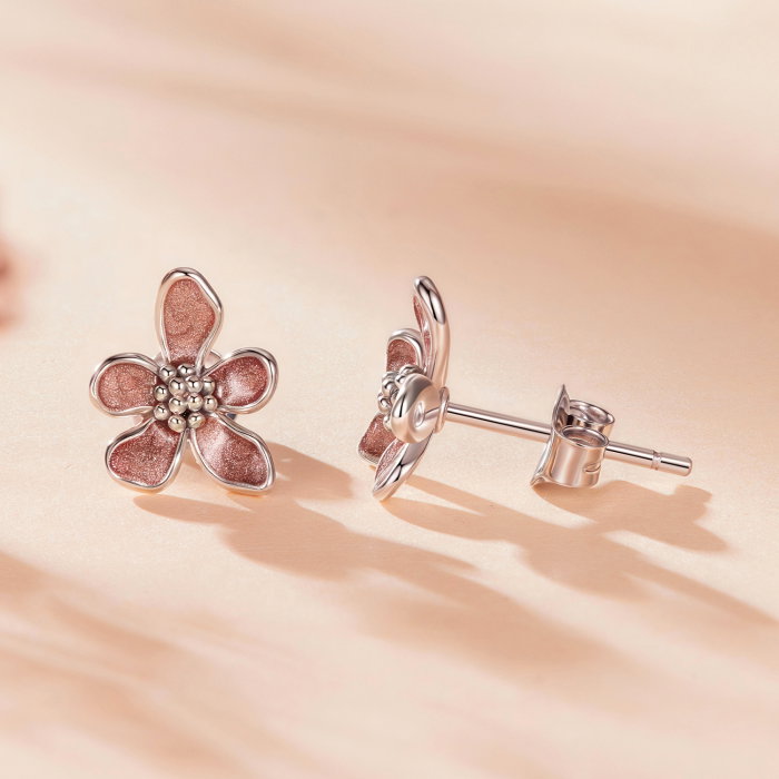 Cercei argint flori de toamna cu surub [5]