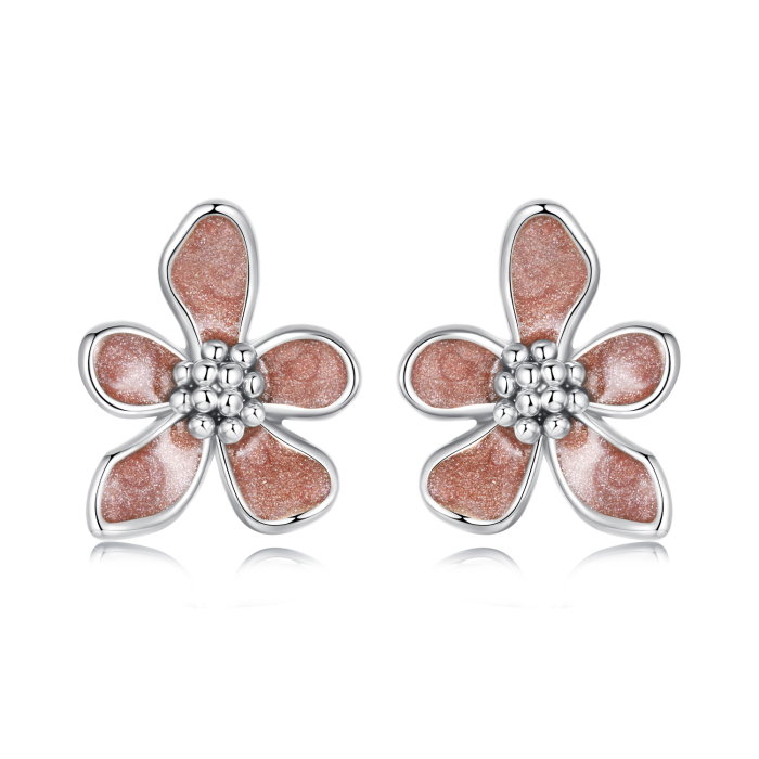 Cercei argint flori de toamna cu surub [1]