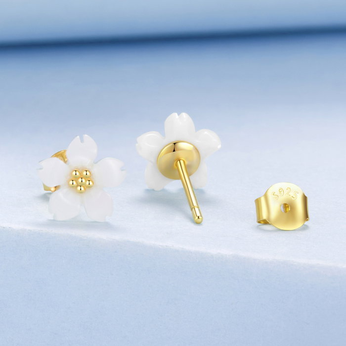 Cercei argint Flori Sakura Albe [3]