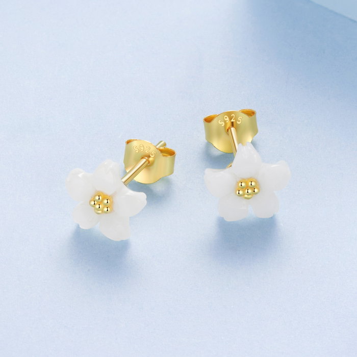 Cercei argint Flori Sakura Albe [5]