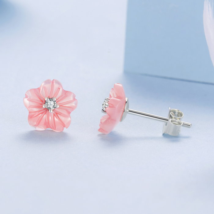 Cercei argint Flori Sakura Roz [7]