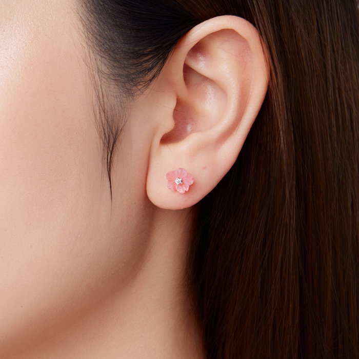 Cercei argint Flori Sakura Roz [8]