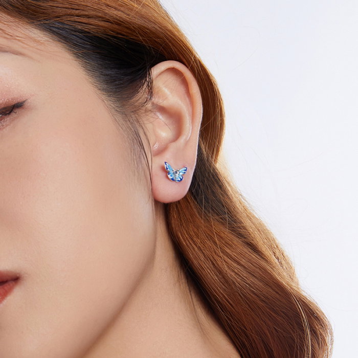 Cercei argint fluturasi albastri [14]