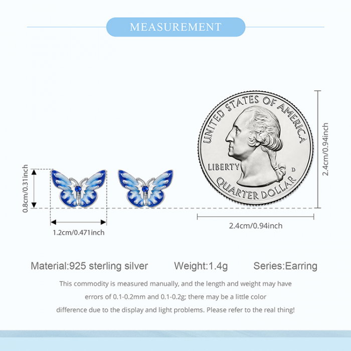 Cercei argint fluturasi albastri [11]