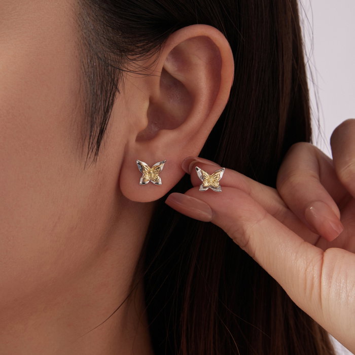 Cercei argint fluture cu surub [7]