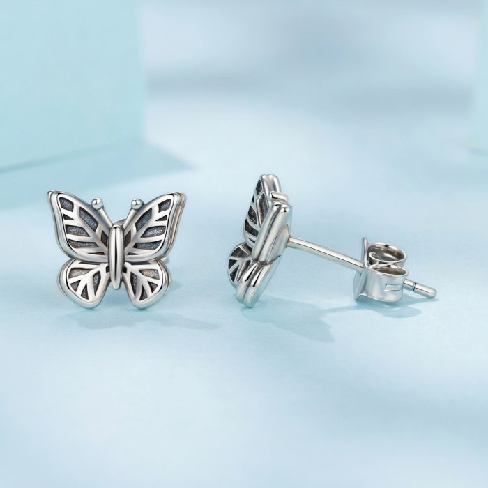 Cercei argint fluture cu surub [7]