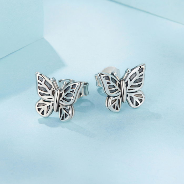 Cercei argint fluture cu surub [5]