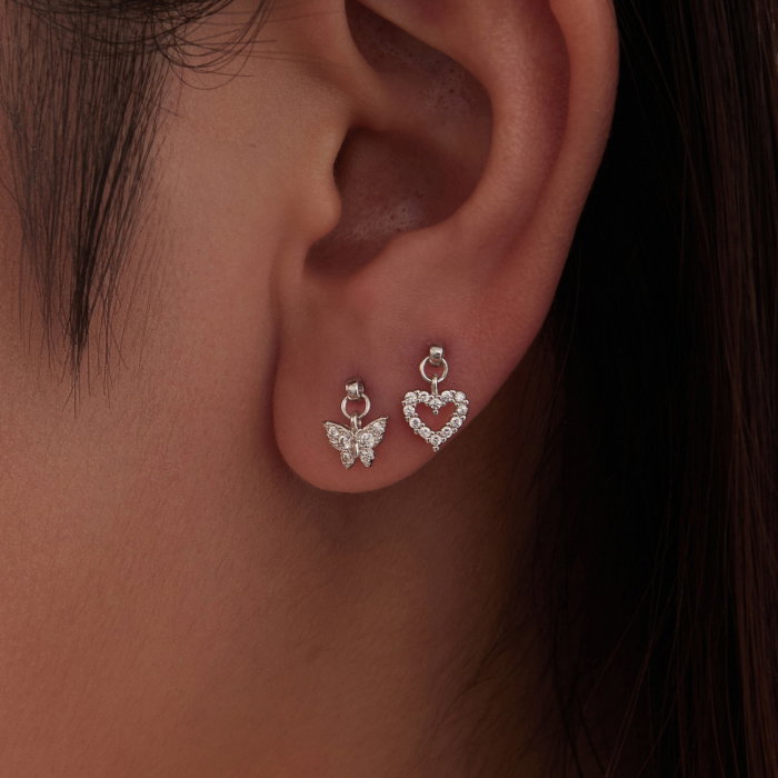 Cercei argint fluture cu surub si Zirconia [12]