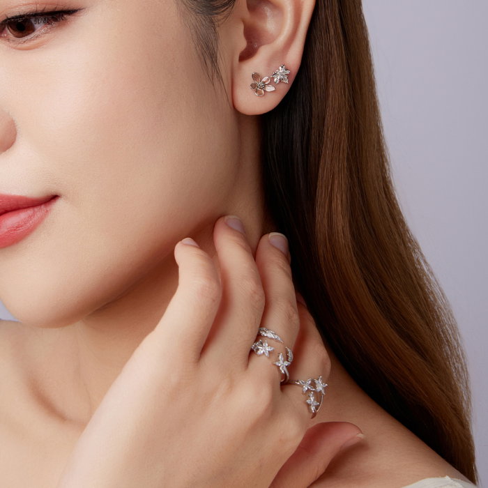 Cercei argint frunze de artar cu surub [19]