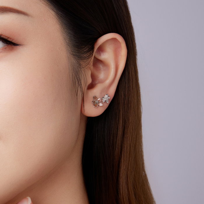 Cercei argint frunze de artar cu surub [13]