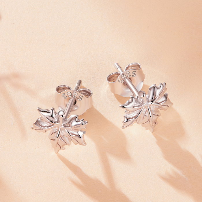 Cercei argint frunze de artar cu surub [6]