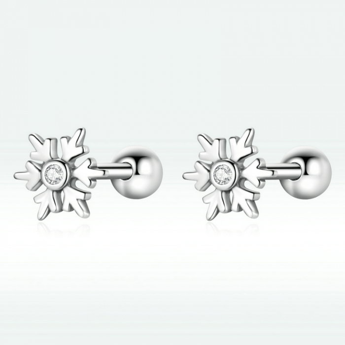 Cercei argint fulgi de nea cu zirconii [12]