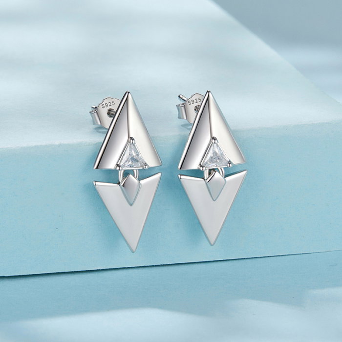 Cercei argint geometrici [3]