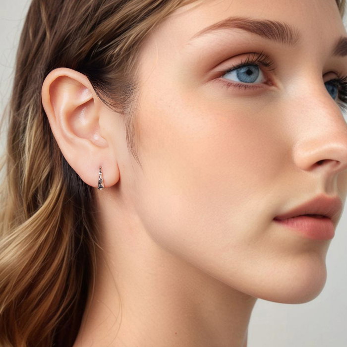 Cercei argint geometrici cu carlig [6]