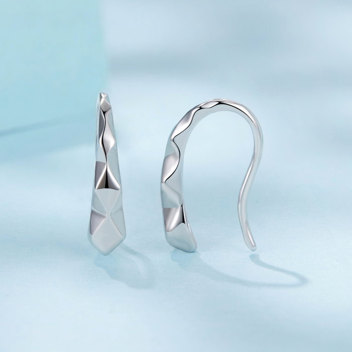 Cercei argint geometrici cu carlig [8]