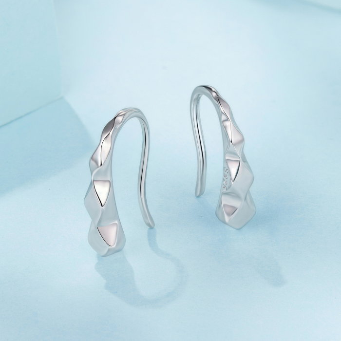 Cercei argint geometrici cu carlig [5]