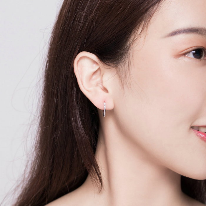 Cercei argint geometrici placati cu rodiu [6]