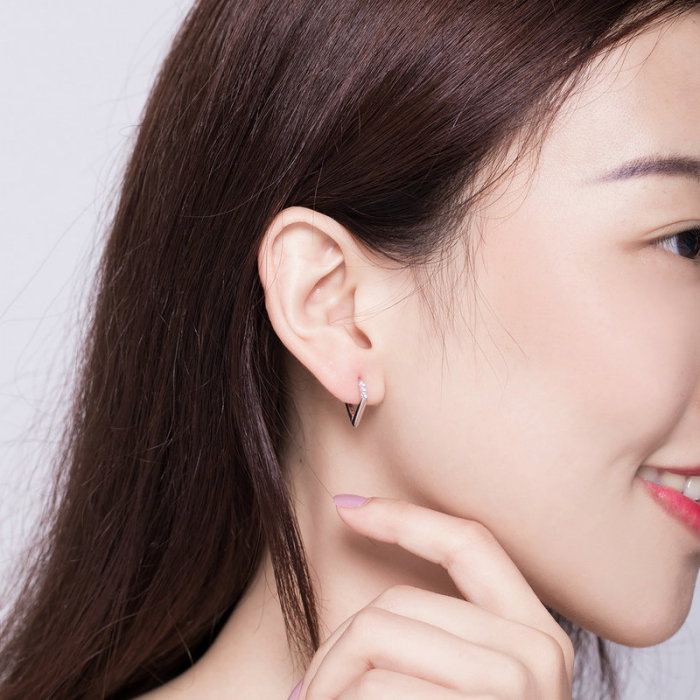 Cercei argint geometrici placati cu rodiu [4]