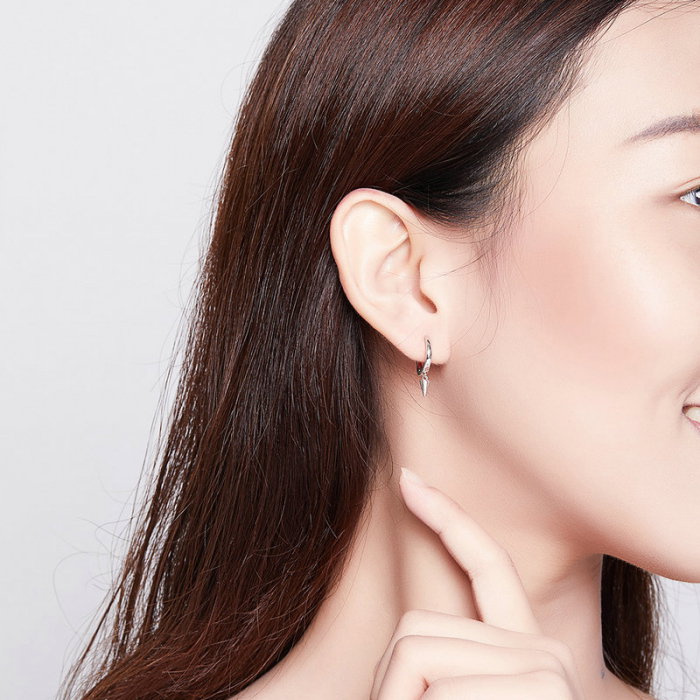 Cercei argint geometrici placati cu rodiu [5]