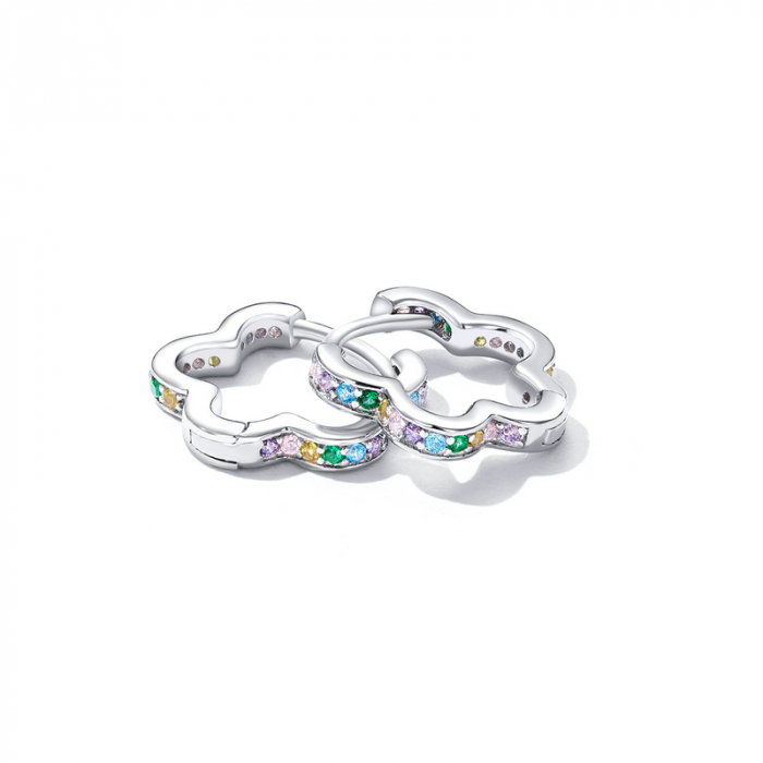 Cercei argint ghirlanda de zirconii [3]