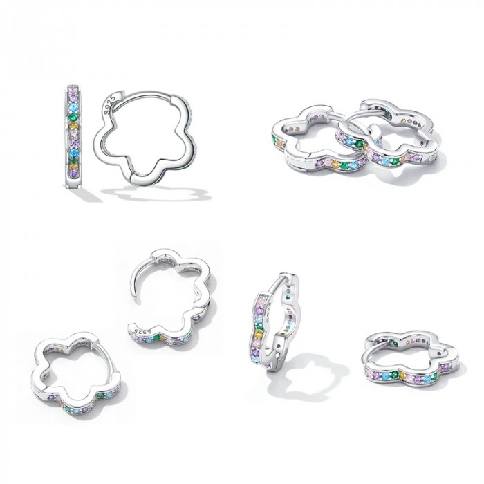 Cercei argint ghirlanda de zirconii [8]