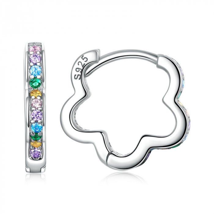 Cercei argint ghirlanda de zirconii [1]