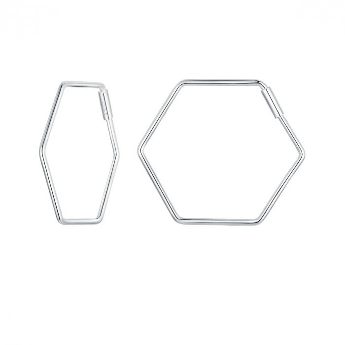 Cercei argint hexagonali [1]