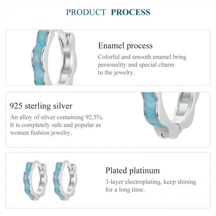 Cercei argint in forma de floare albastra [10]