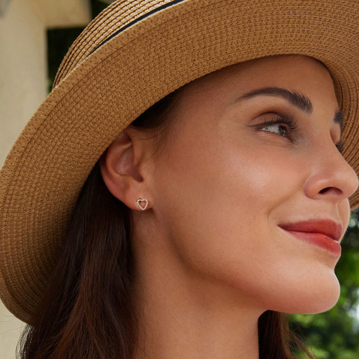 Cercei argint in forma de inima [4]