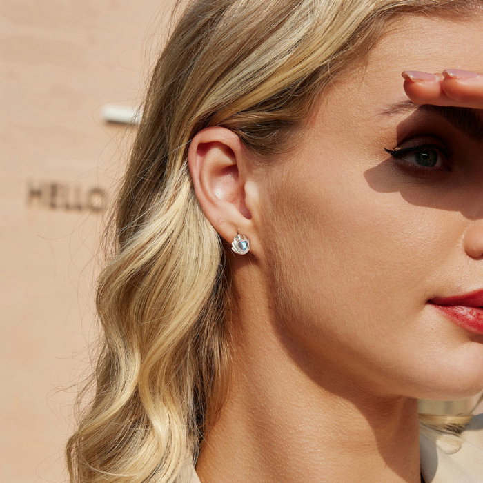 Cercei argint in forma de scoica [8]