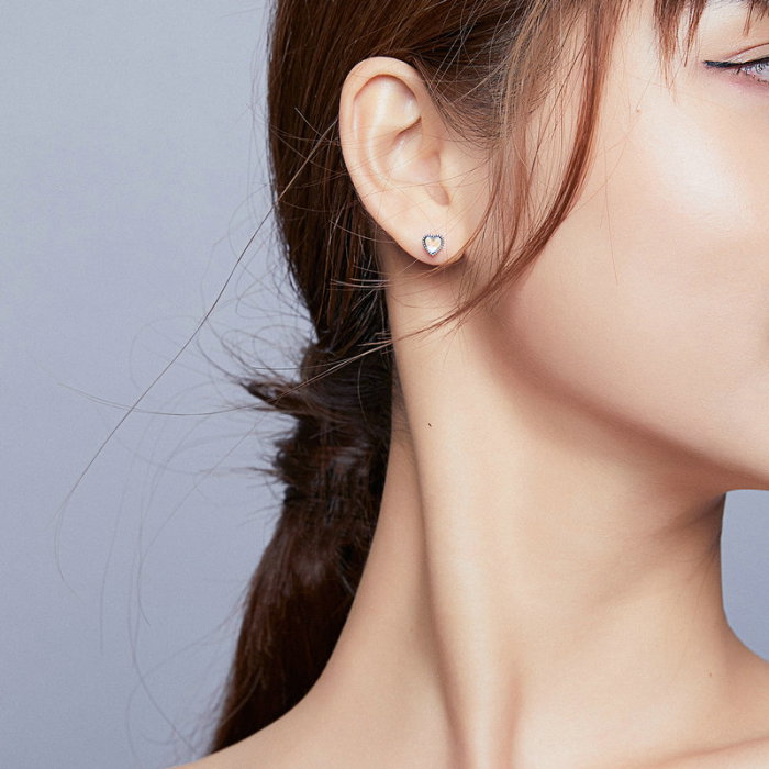 Cercei argint inima cu cristal [5]