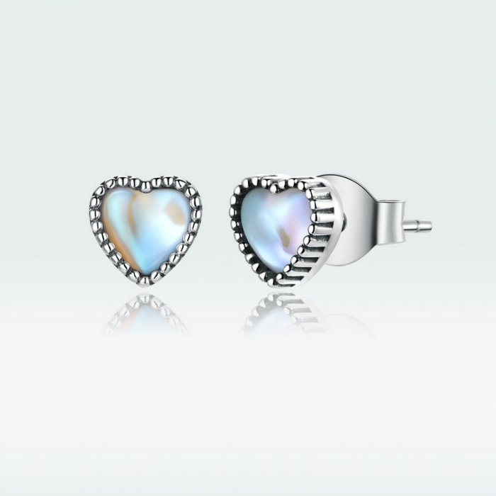 Cercei argint inima cu cristal [8]