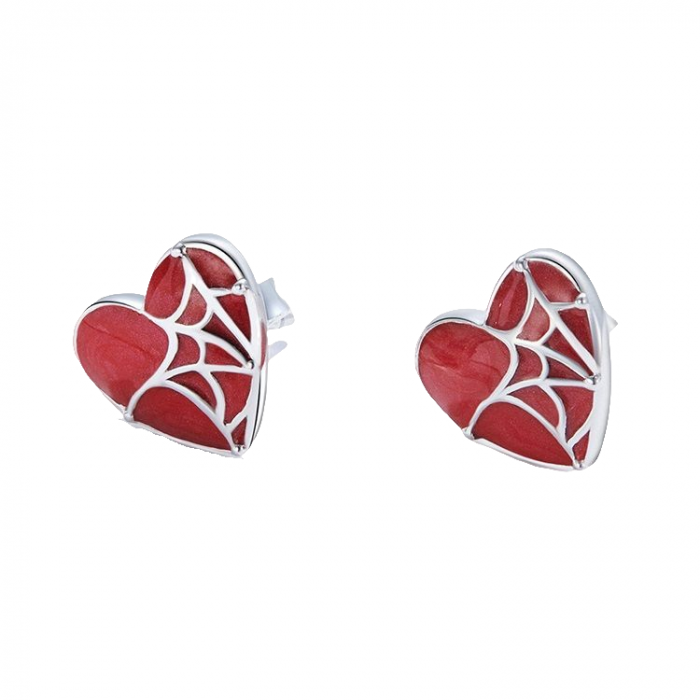 Cercei argint inima cu panza de paianjen [1]