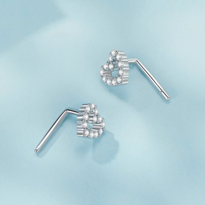 Cercei argint inima in forma de L [6]