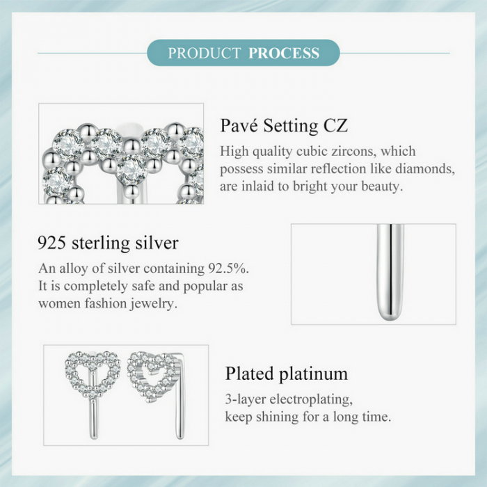 Cercei argint inima in forma de L [12]