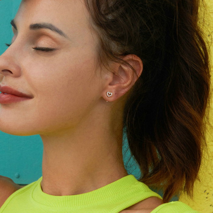 Cercei argint inima in forma de L [4]