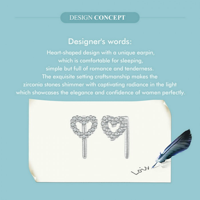 Cercei argint inima in forma de L [9]