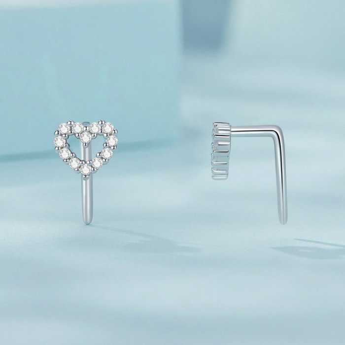 Cercei argint inima in forma de L [5]